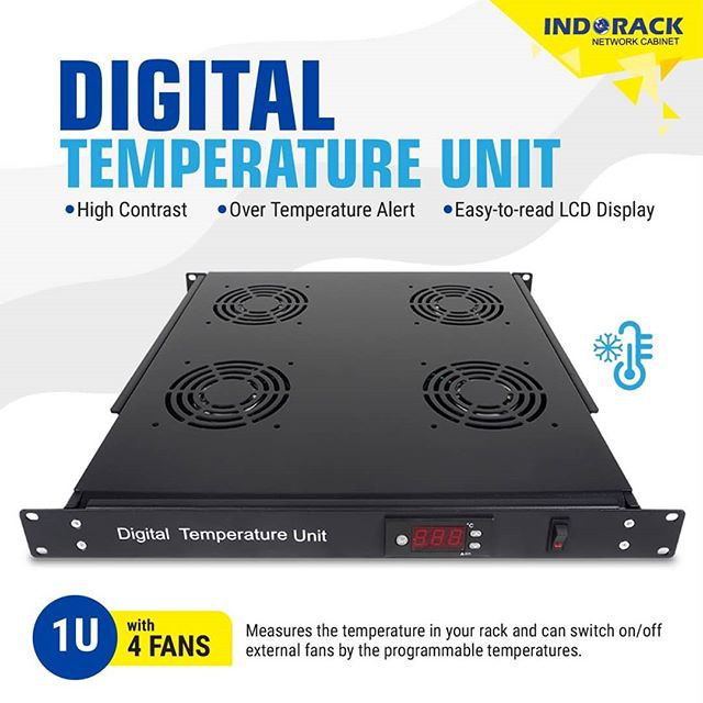 Indorack Accessories Digital Temperatur Unit 4 Fan For Rack Server