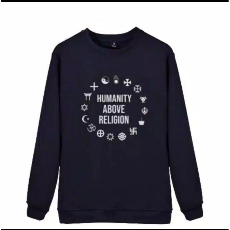 JAKET SWEATER HOODIE PRIA WANITA DISTRO HUMANITY ABOVE RELIGION COTTON FLEECE