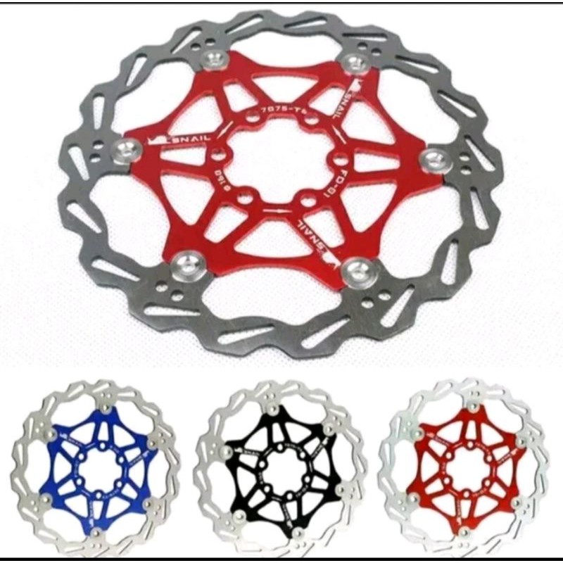 Piringan Cakram Sepeda Rotor Discbrake Disc Brake Snail Floating 160mm 6inch  disc brake sixbolt piringan 160 mm 6 inch cakram caliper rem sepeda mtb roadbike seli lipat folding bike