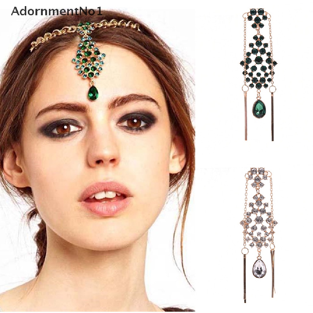 [AdornmentNo1] Women Hair Clip Beads Flower Drop Hair Pins Forehead Jewelry Hair Clip Hairpins [new]