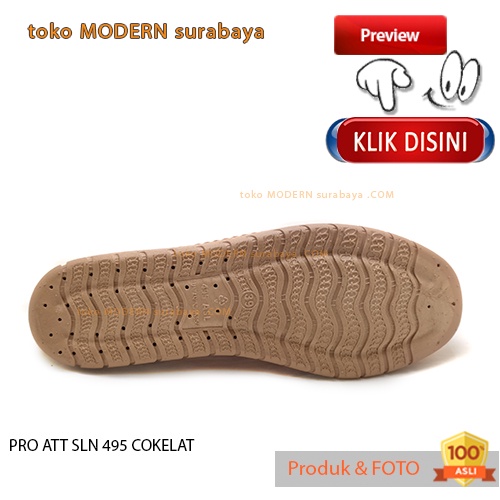 Sepatu wanita casual slip on karet PRO ATT SLN 495 COKELAT