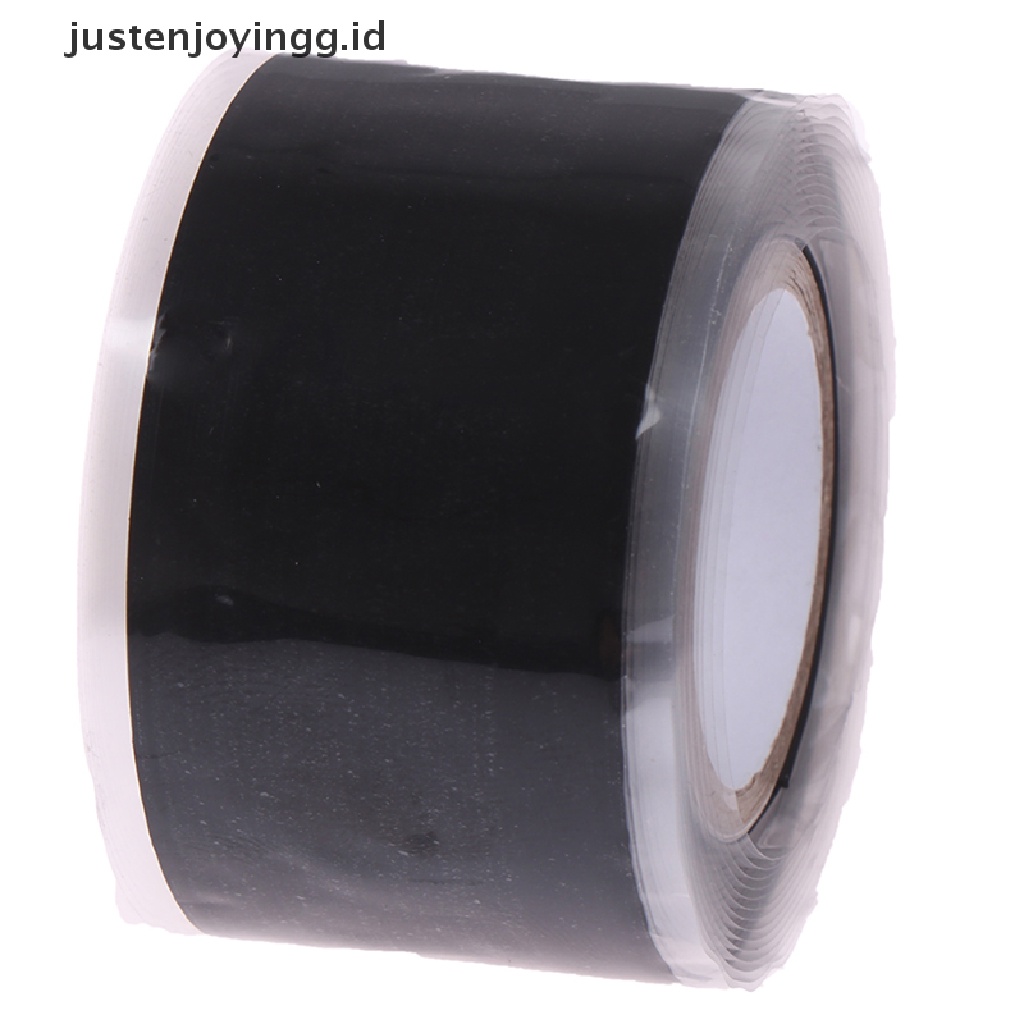 // justenjoyingg.id // 2.5cm*1.5m Black Waterproof Tape Powerful Strong Rubber Seal Repair Tape ~