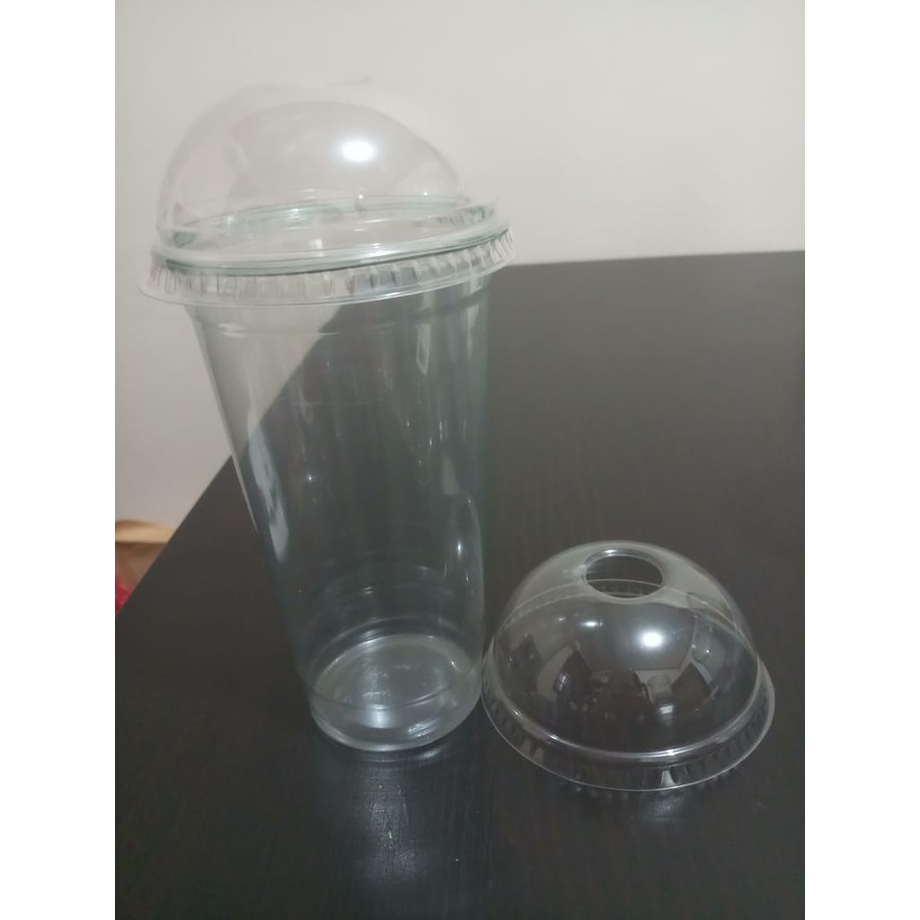 PP Cup 22oz Merek Polycup + Tutup Dome