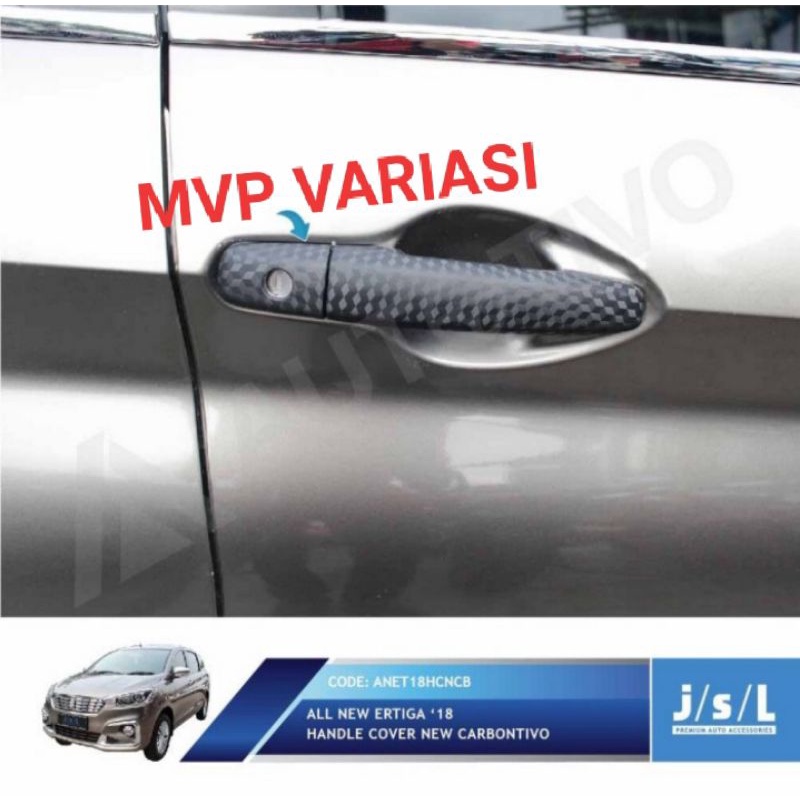 JSL Cover Pegangan Pintu Carbontivo All New Ertiga 2018 Handle Cover