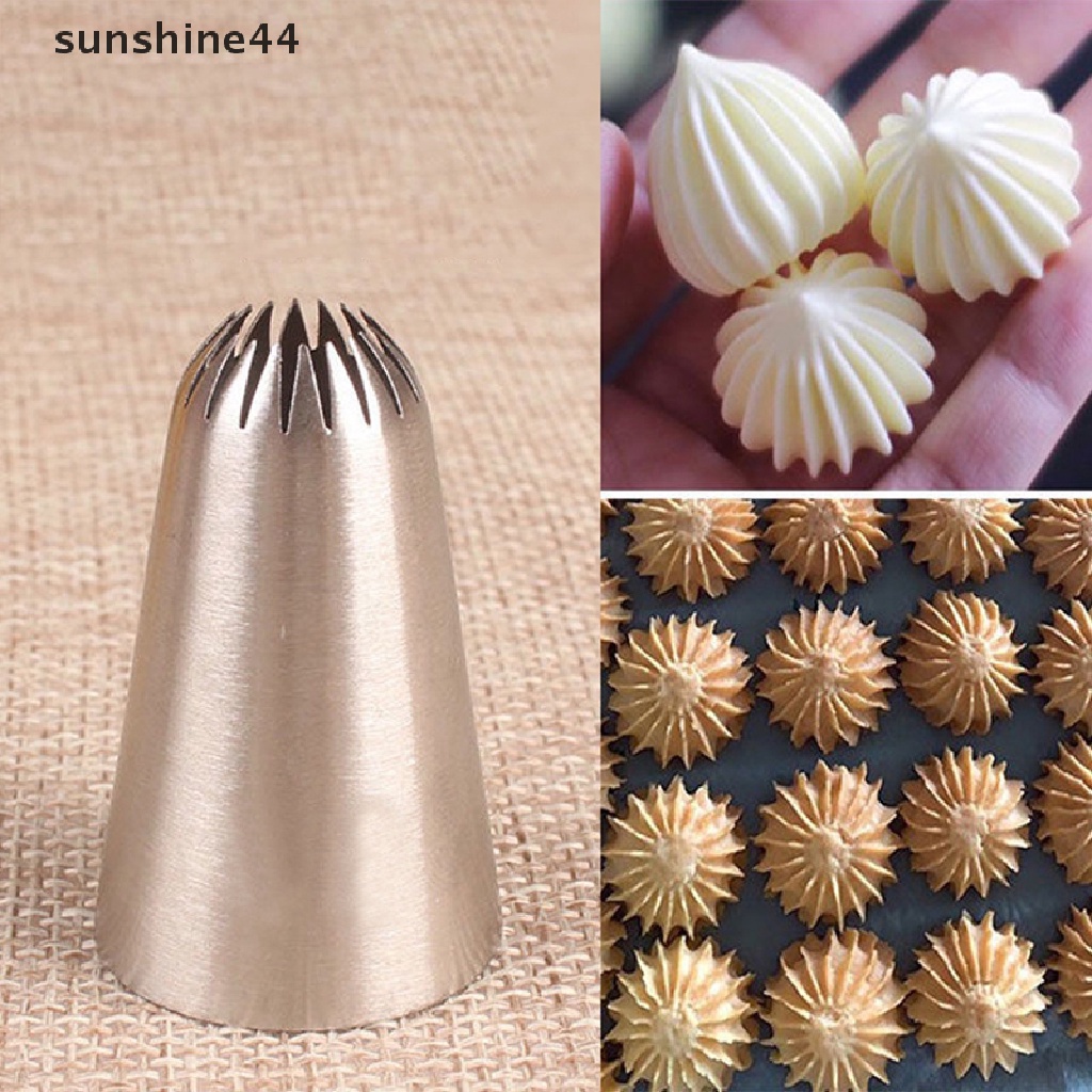 Sunshine 1Pc Spuit Piping 18 Gigi Untuk Dekorasi Kue / Pastry DIY