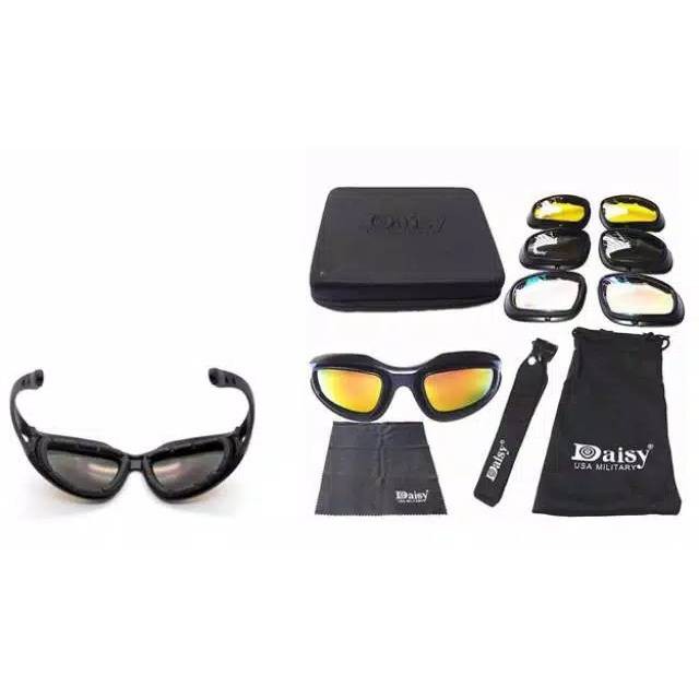 Kacamata tactical army outdoor google Daisy 4 Lensa Kacamata DAISY USA Military