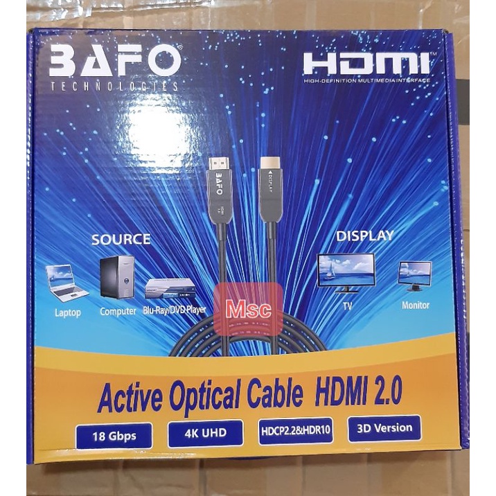 KABEL HDMI V.2 FIBER OPTIC 4k BAFO 50 METER
