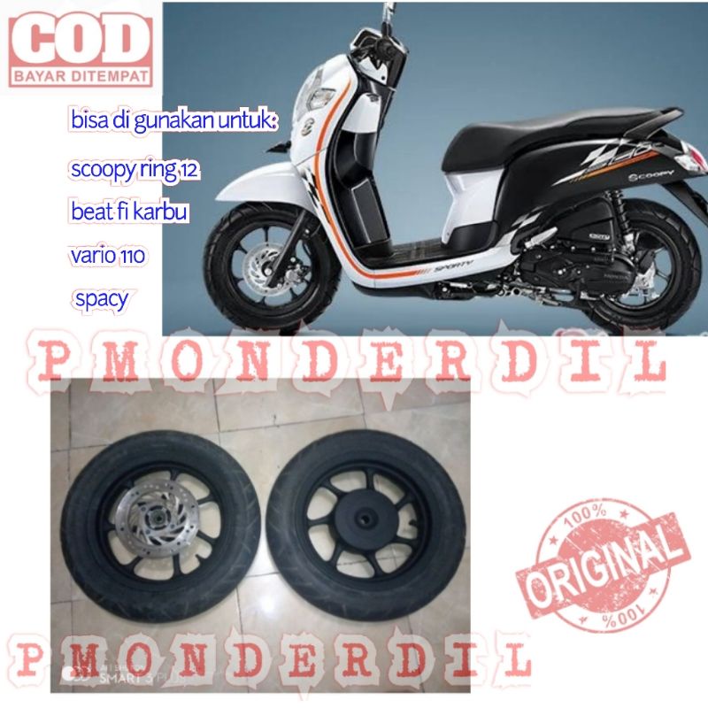 PROMO TERLARIS ( COD)  Velg honda scoopy ring 12 pnp beat fi karbu vario 110 spacy original