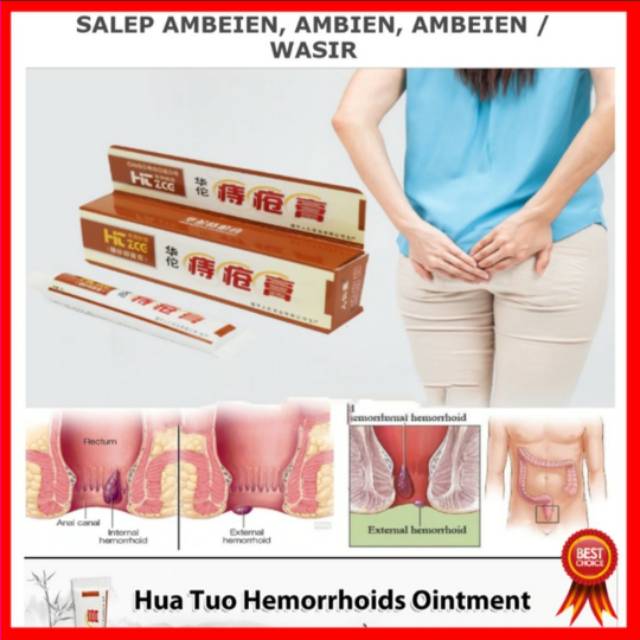 Salep Obat Wasir Ambeien BAB Berdarah Herbal Cina Hemoroid HUATUO