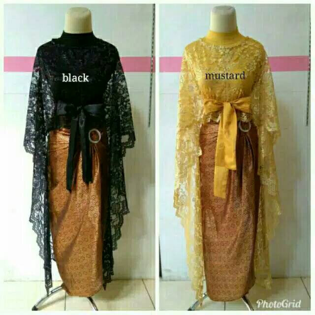 OUTERWAR LONG CAPE BROKAT/BROKAT LONG