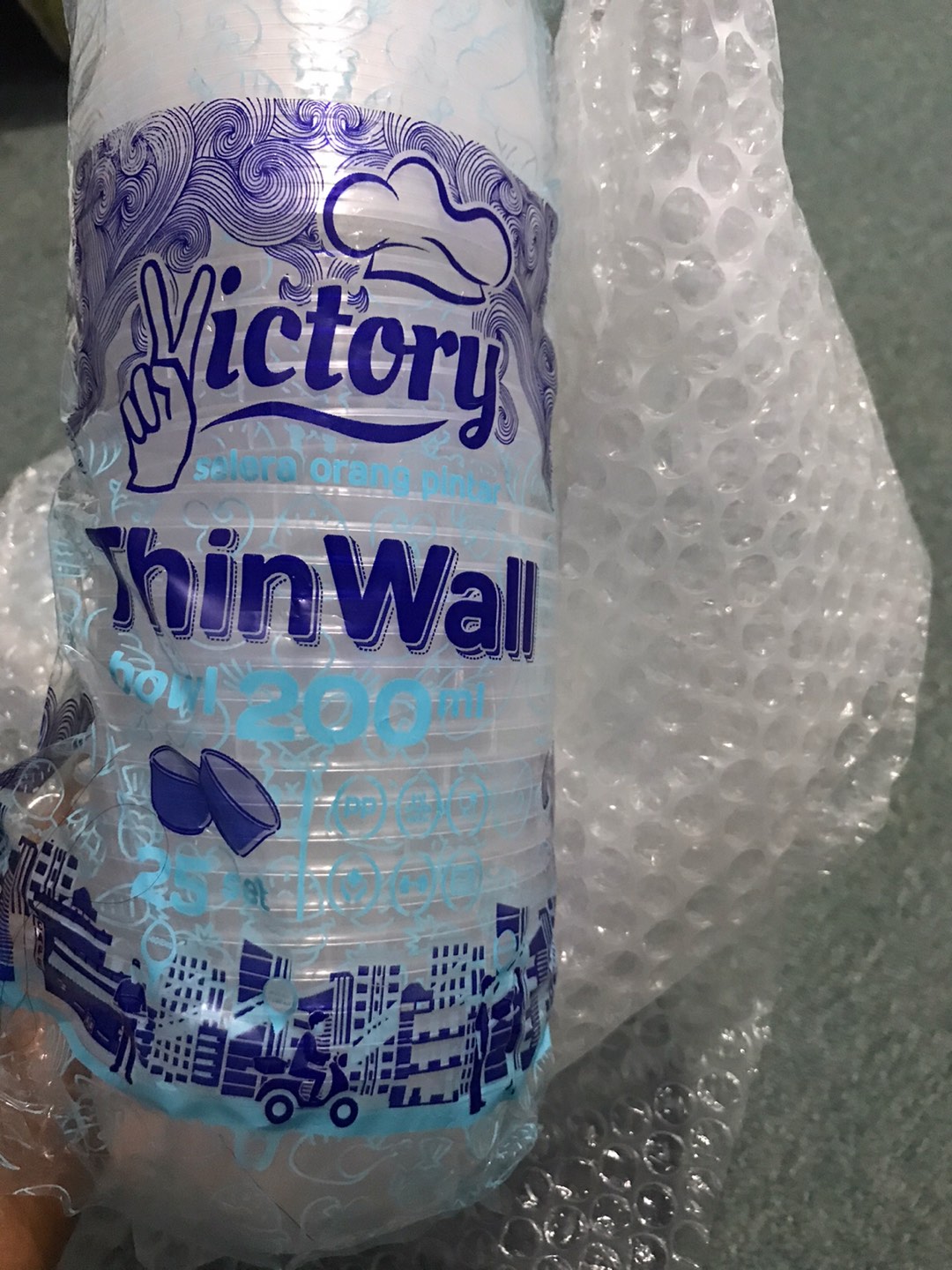 Kotak Makan Plastik / Thinwall / Food Container - Bulat 200ml