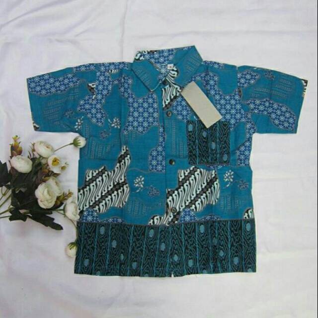 Hem Batik anak umur 6- 10th/ Baju batik anak/ Kemeja anak/ Kemeja batik anak