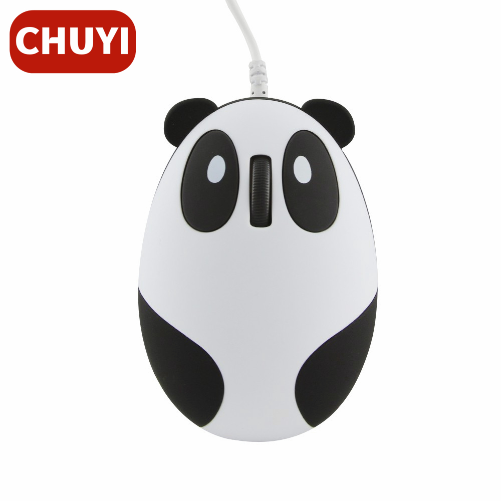 Mouse Gaming Optical 1600 Dpi Bentuk Panda 3d Dengan Kabel Usb Untuk Anak