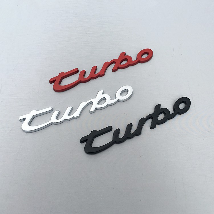 Stiker Logo Turbo Bahan Metal untuk Dekorasi Fender/Bagasi Mobil