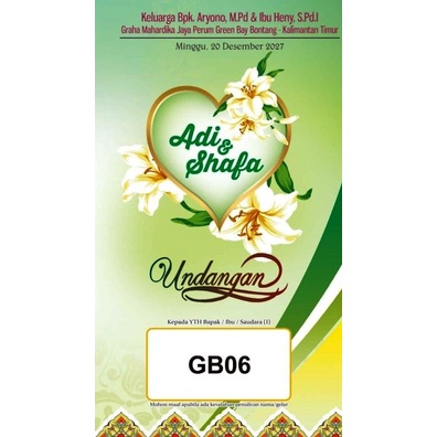 

( Cetak ) Undangan Gb 06 Murah