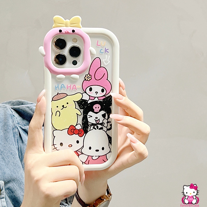 Soft Case Desain Kartun Monster Bow-knot Untuk VIVO Y35 Y22 Y33s Y15s Y01 Y50 Y30 Y21 Y15 Y12 Y12i Y20 Y33T Y21T Y21T Y21T Y21s