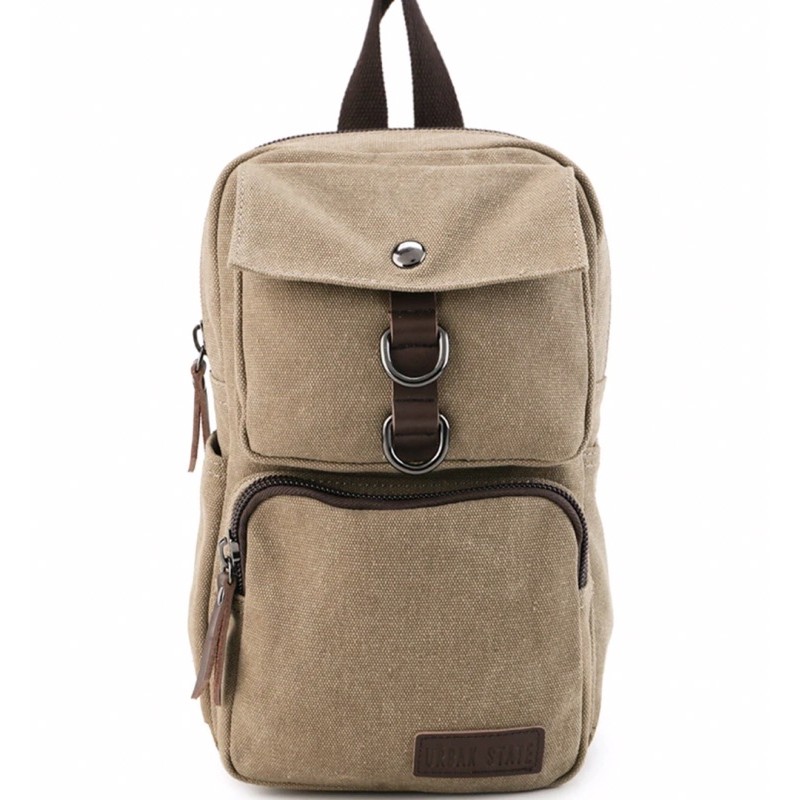 Urban State Canvas Pocket Slingbag Brown