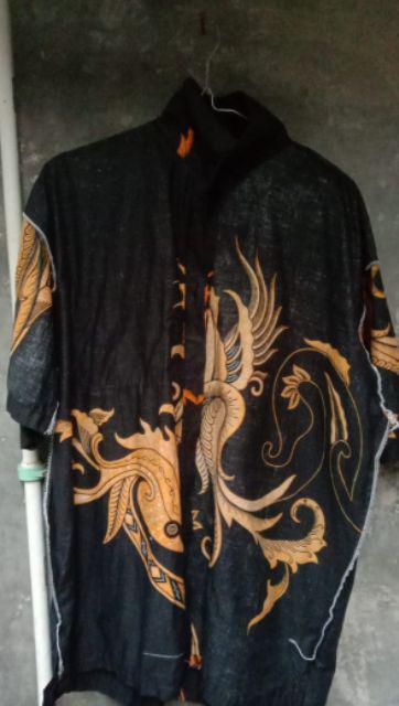 Best Seller~kemeja Batik Bunga Lung Baju Pria Lengan Pendek Terlaris