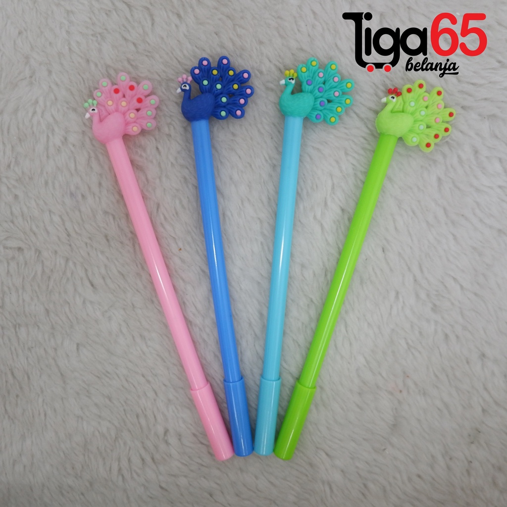 365 GEL PEN #41156 Pulpen Gel Bahan Rubber Karakter Fancy