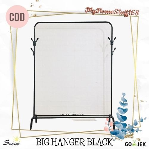 SHENAR SHR100066 RAK GANTUNGAN BAJU/CELANA/JEMURAN/TAS/SINGLE BIG HANGER BLACK