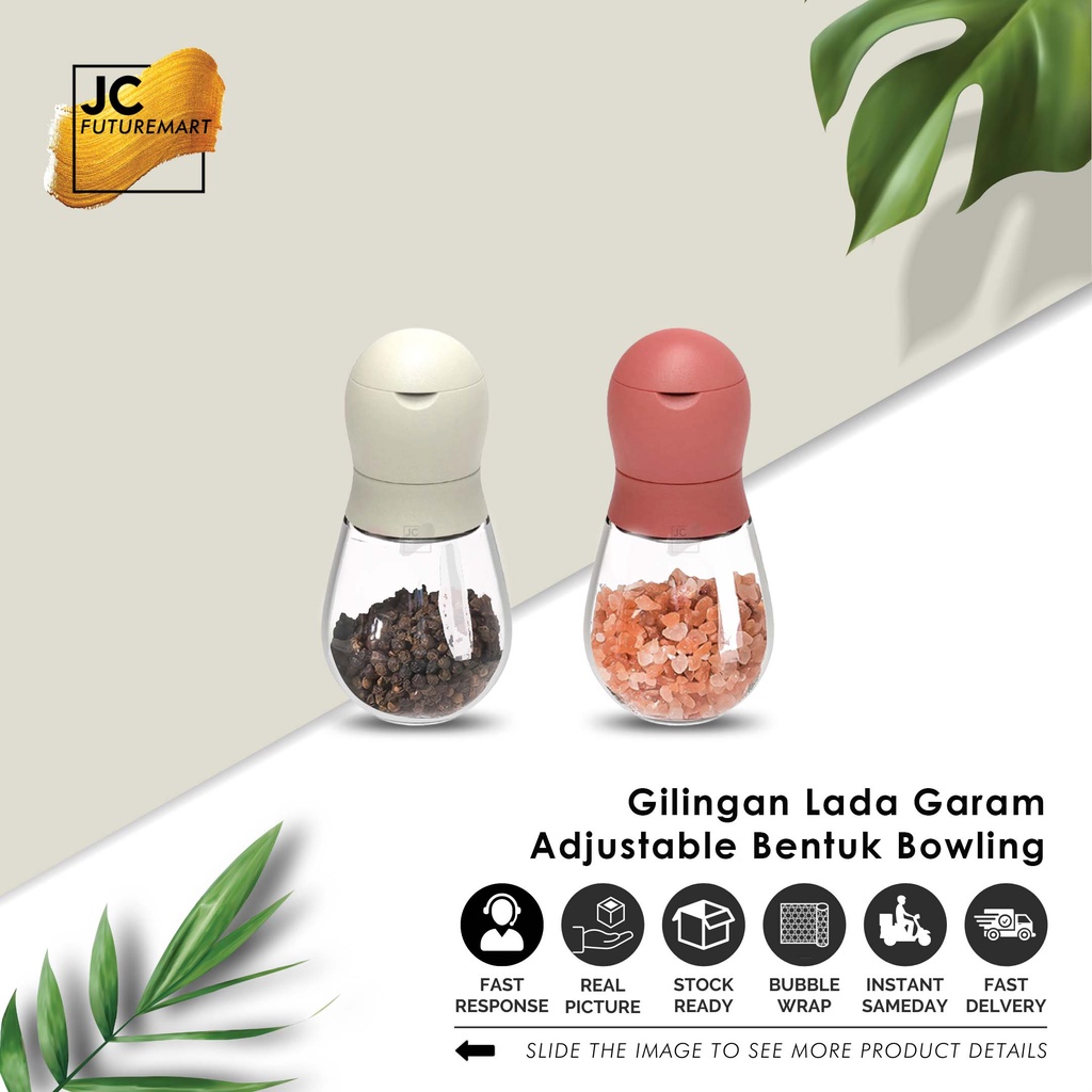 GILINGAN LADA GARAM | PEPPER GRINDER SALT ADJUSTABLE BOWLING SHAPE YMQ