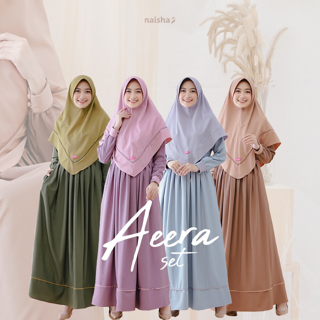 Aeera Set Gamis + Khimar Murah by Naisha