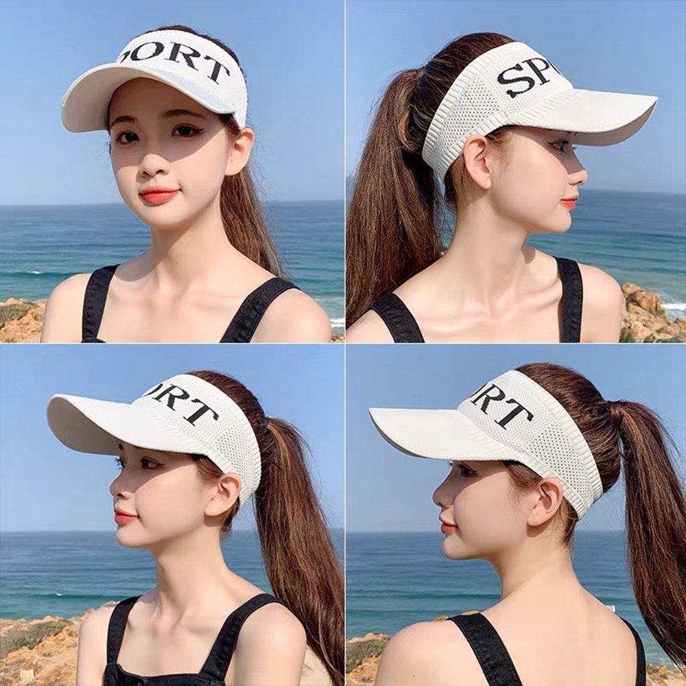 Topi Visor Pelindung Matahari UV Model Setengah Kepala Untuk Wanita