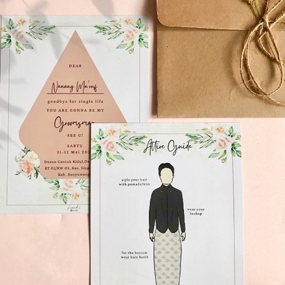 Bridesmaid invitation undangan