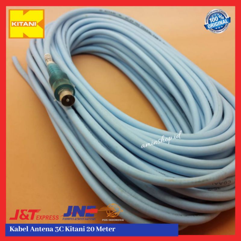 Kabel Antena Tv KITANI Coaxial 3C Kabel Panjang 20 Meter Kawat Tembaga Murni Kabel Antena Kabel antena tanpa booster kabel antena berkualitas kabel antena murah kabel antena kabel parabola antena hd antena digital kabel antena terbaik kabel Tv Ke Antena