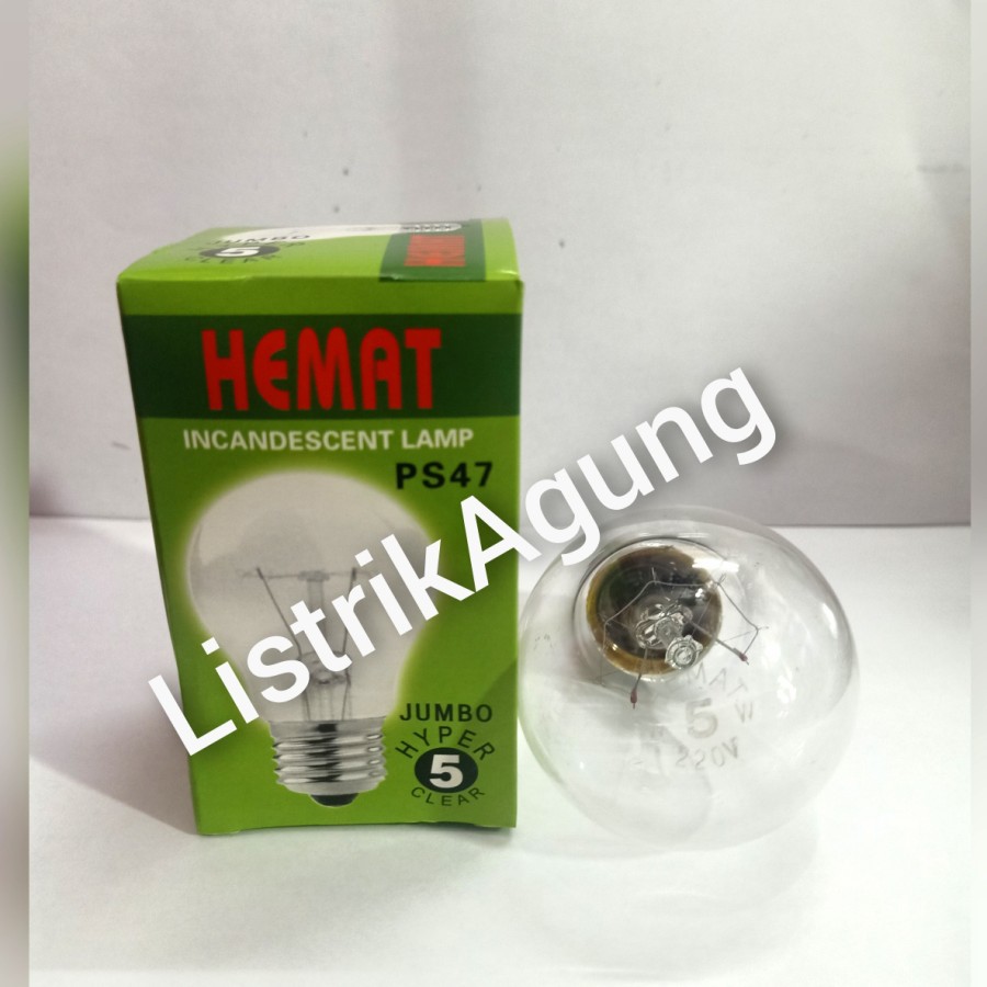 Lampu Bohlam dop Hemat / Procyon / LUMMENT 5w Kuning Pijar Lampu Kandang Ayam bkn Chiyoda