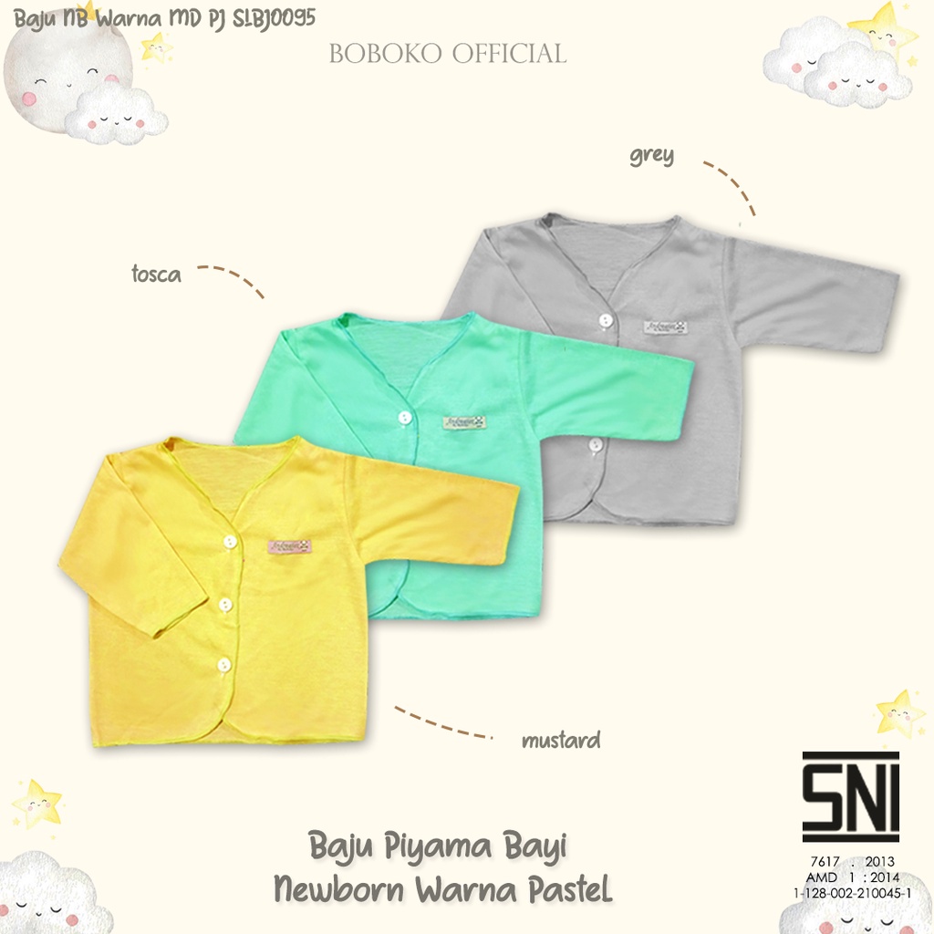 Baju Bayi Newborn Pastel Gradasi / Baju Bayi Panjang / Baju Bayi Pendek / Baju Bayi Kutung / Buntung 0-3 Bulan Boboko / Andreatex