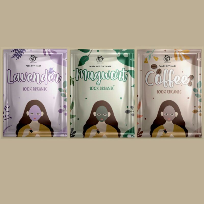 Jasa Desain Kemasan Masker Organic Sachet