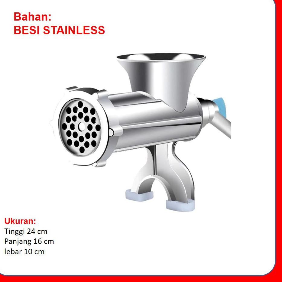 ￣ GU Gilingan Daging, Meat Mincer Manual Stainless, Penggiling Daging Manual, Mesin Penggiling Dagin