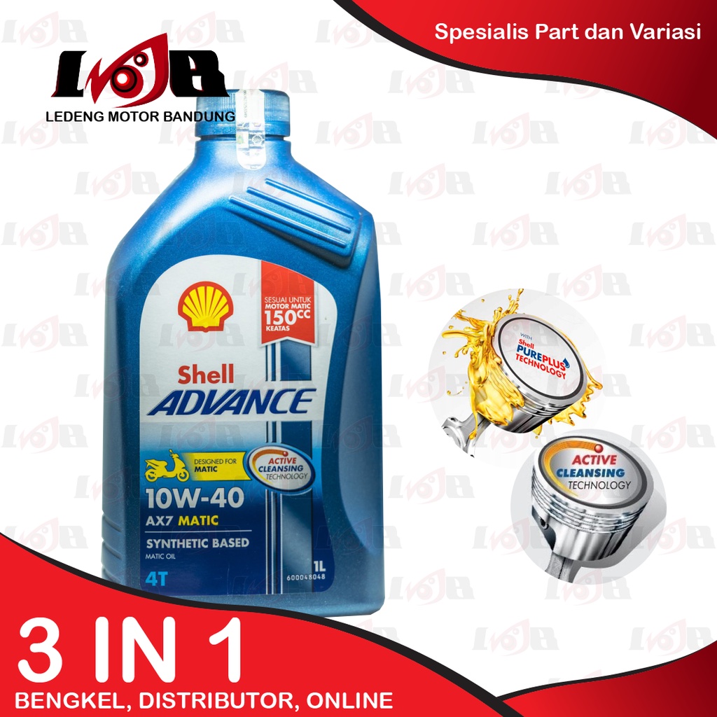 Shell Advance AX7 Scooter Matic 10W-40 Oli Motor Matik
