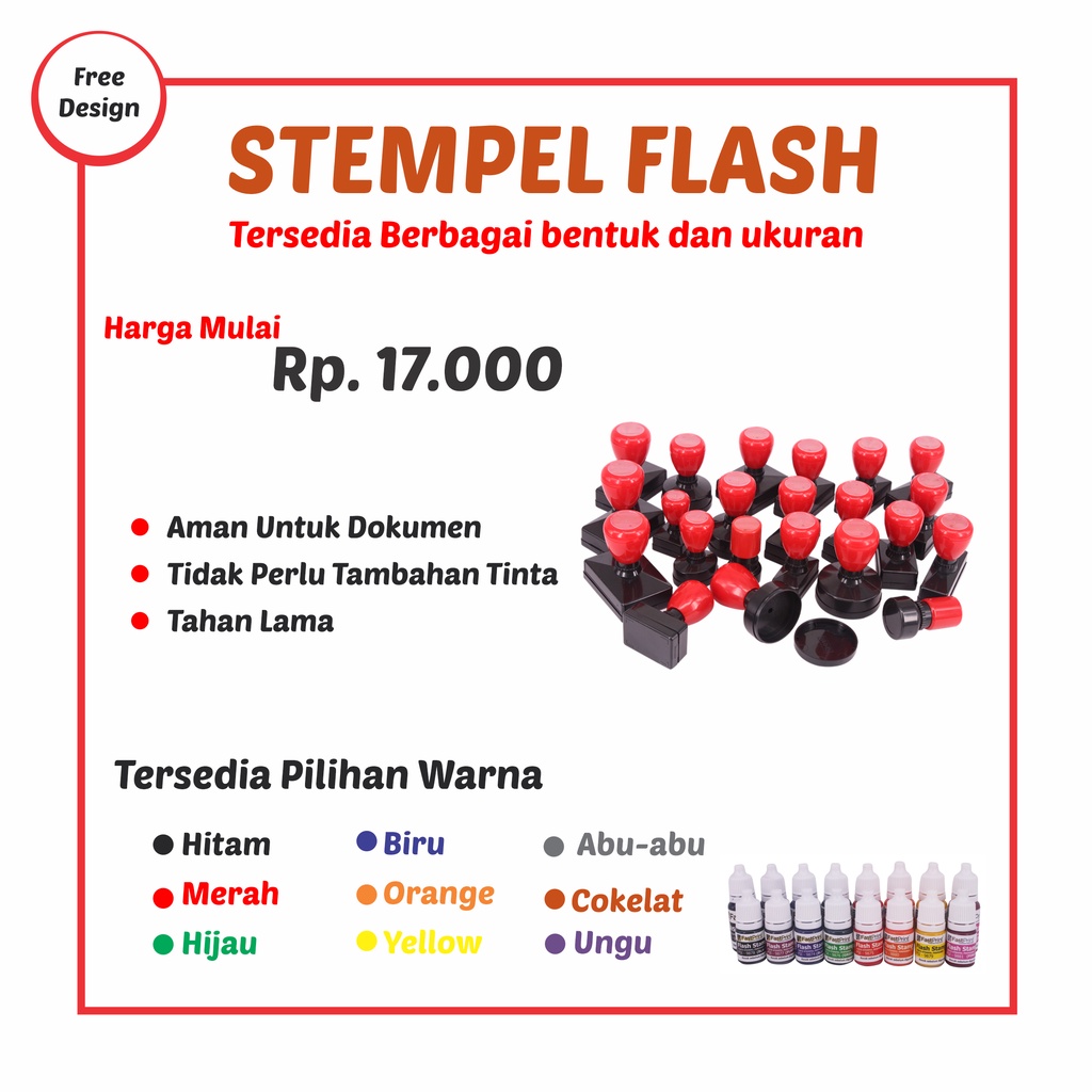 

STEMPEL OTOMATIS CUSTOM - GRATIS DESIGN - STEMPEL LOGGO, NAMA PERUSAHAAN, TANDA TANGAN