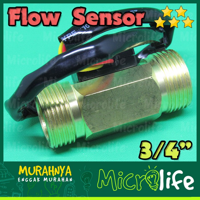 Water Flow Sensor 3/4&quot; 0.75 Inch Kuningan Aliran Air