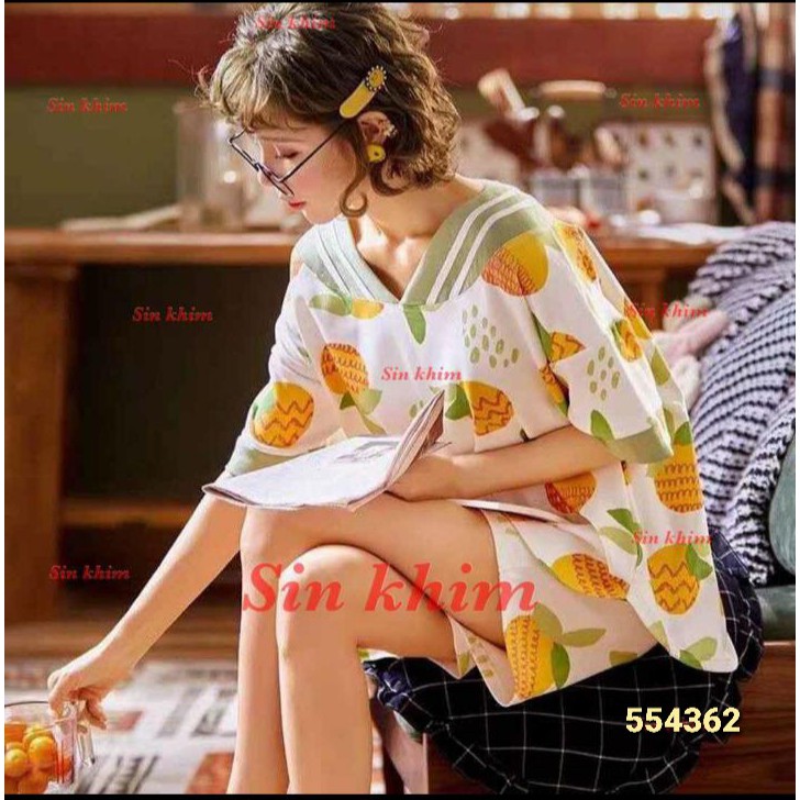 BAJU TIDUR KOREA SETELAN HOTPANT KOREA SETELAN IMPORT