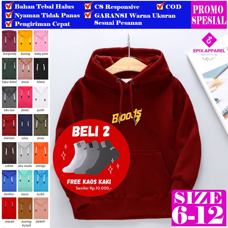 Jaket Switer Hoodie Anak Cewek Cowok Branded Laki Laki Perempuan Kecil Kembar Couple Usia PAUD TK SD