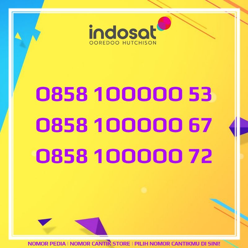 INDOSAT CANTIK 00000 IM3 4G LTE | Kartu Perdana Nomer IM3 Nocan NON 10 Digit 5G Nomor Cantik Solo Su