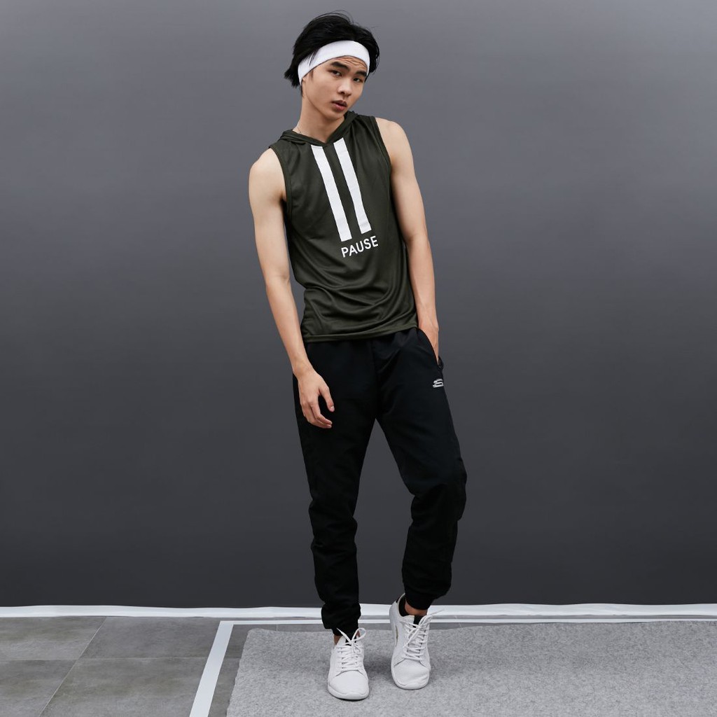 DONSON Sportswear Hoodie Singlet Sleeveless Tank Top Pause Army