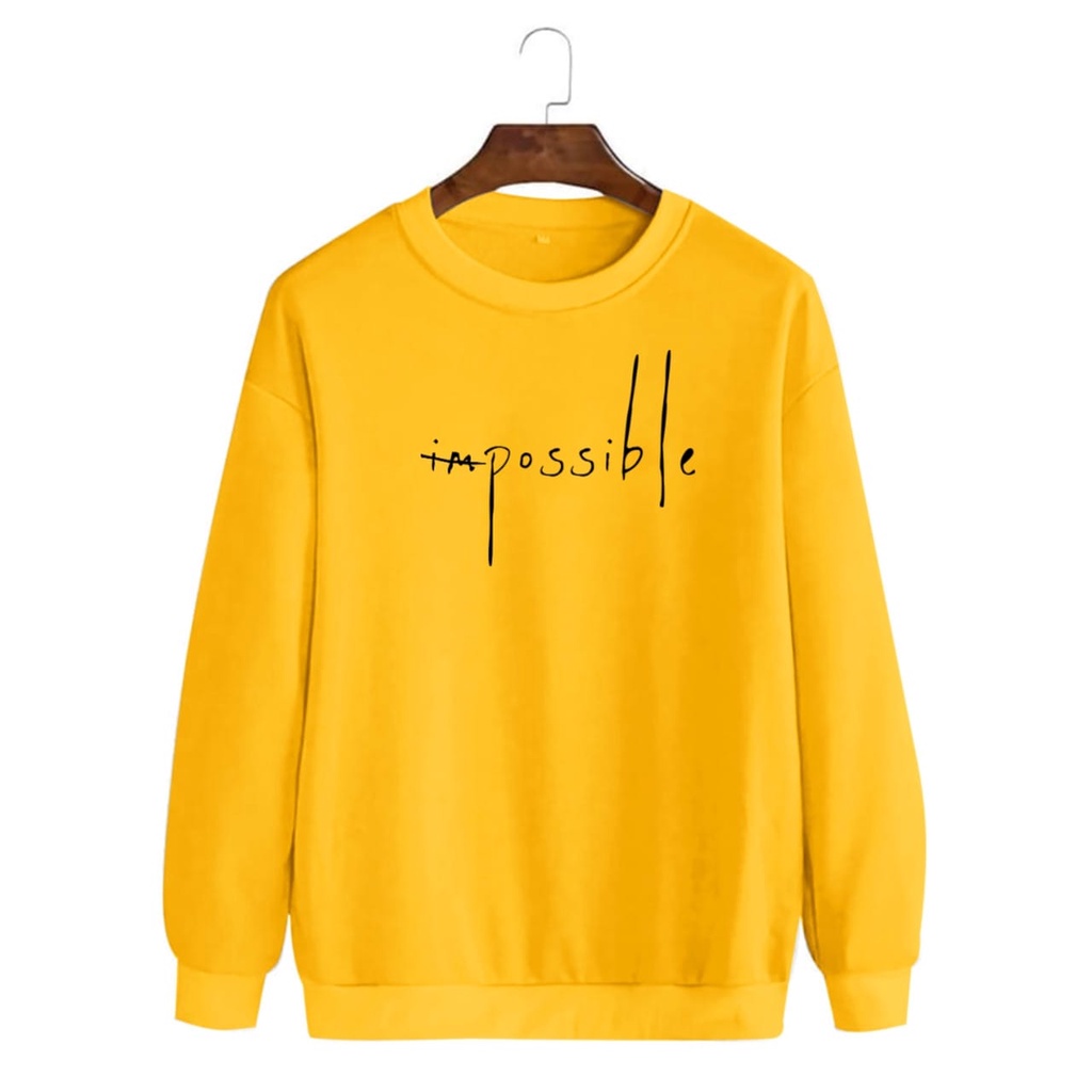 BIA COD /Baju Sweater Impossible /sweater terbaru / sweater terlaris / sweater pria terbaru-mukzhop