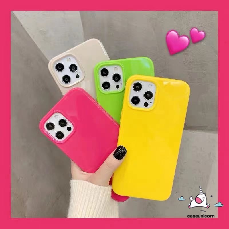Soft Case Bahan TPU Warna Macaron Jelly Glossy Untuk iPhone 11 14 12 13 Pro MAX 7 8 Plus 7Plus XR X XS MAX SE 2020
