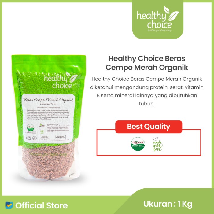 

Healthy Choice Beras Cempo Merah Organik 1 kg