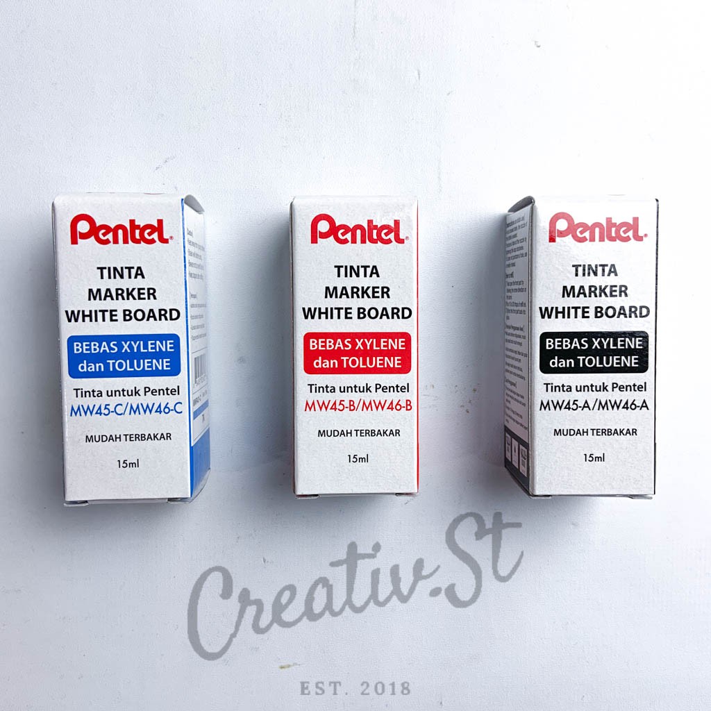 

PENTEL Tinta Spidol Papan Tulis Hapus Refill Ink White Board Marker