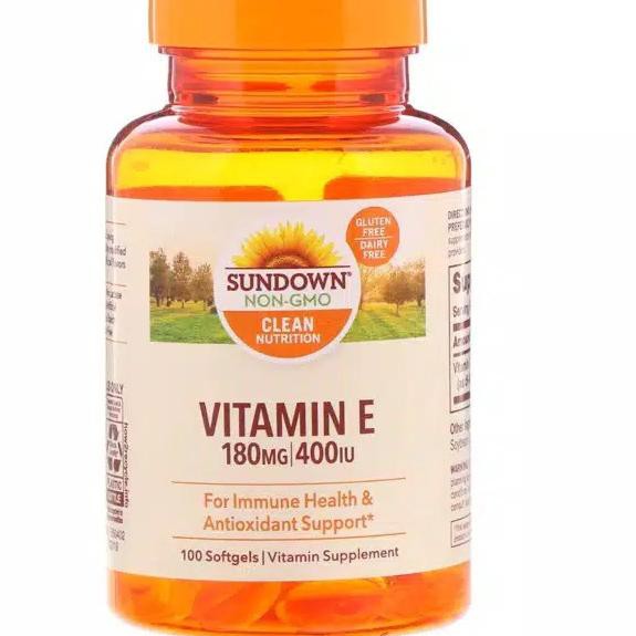RQ7R Sundown vitamin e vit e 400iu 400 iu 180mg 180 mg isi 100 .