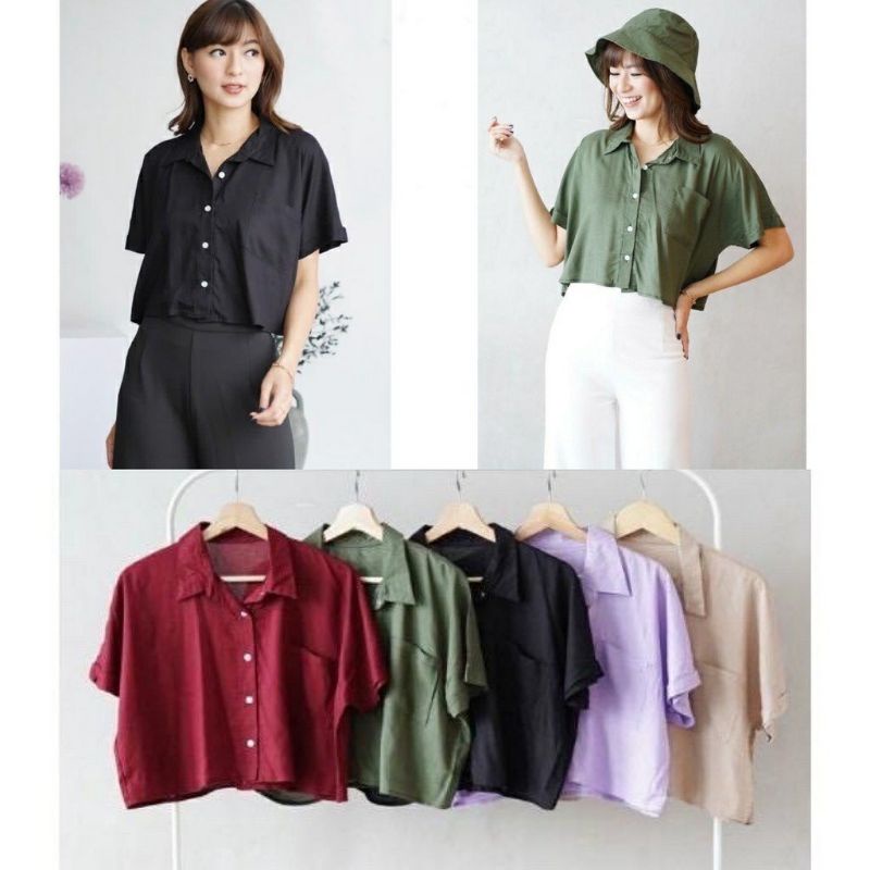 Arifirn Purcica Kemeja Oversize Comfy Shirt - Kemeja Wanita