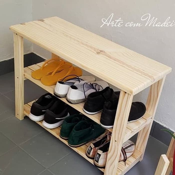 RAK rak sepatu kayu/rak sepatu jati belanda