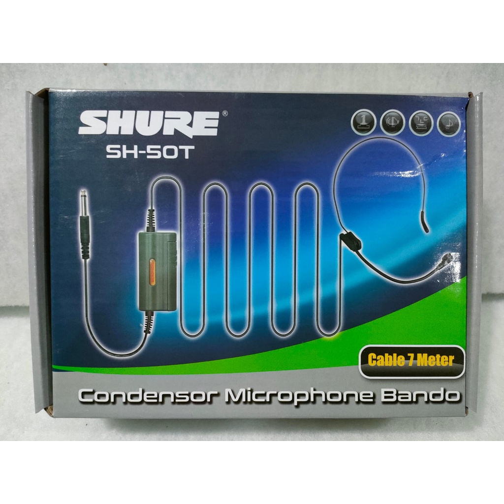 mic /microphone BANDO kabel shure SH-50T PANJANG KABEL 7 METER