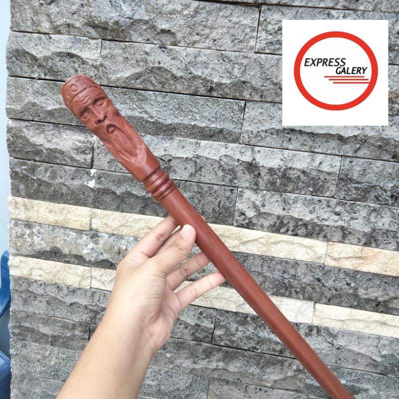 tongkat komando kayu nogosari nagasari ukir raja X301