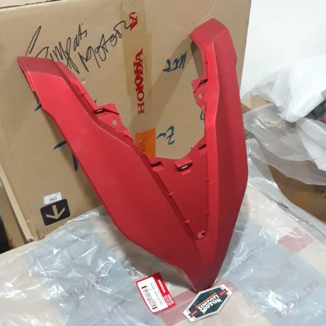 Cover front MA SO RD atau Tameng Depan Honda Vario 150 Esp Merah Doff Original Ahm K59J HGP